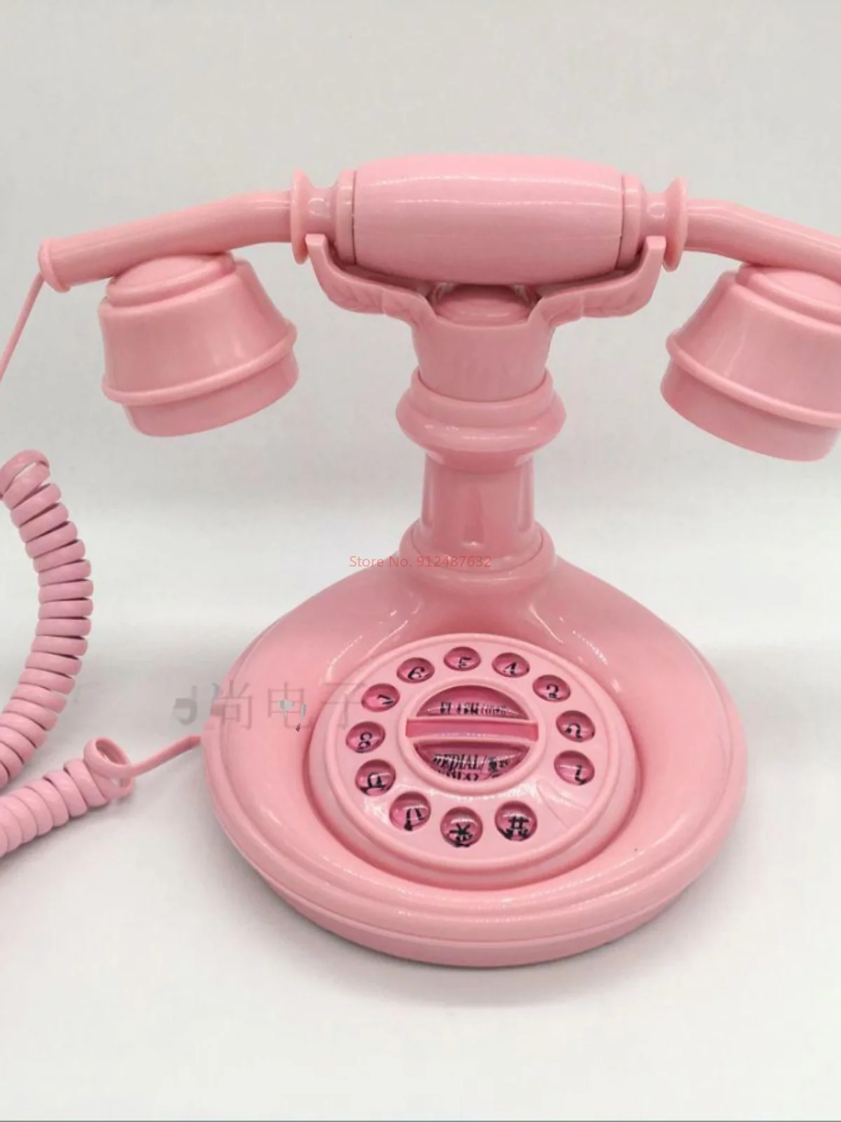 Anime Sanrio Kawaii Antique Corded Landline Telephone Hello Kitty Pink Creative Cute Retro Creative Kids Birthday Gift Toys