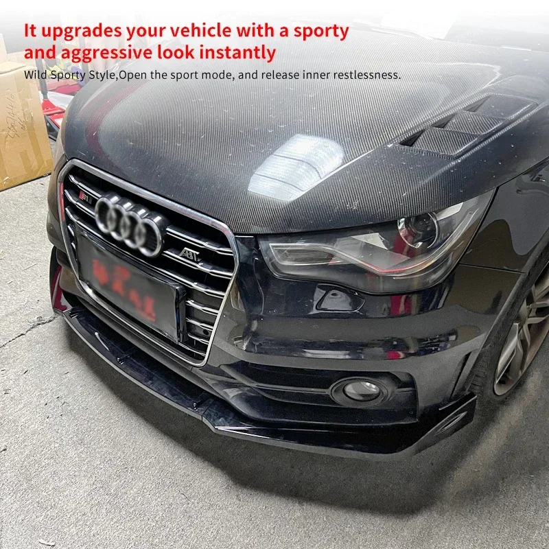 front bumper splitter lip diffuser spoiler for Audi A1 2011-2019 body kit protector shovel surround auto parts