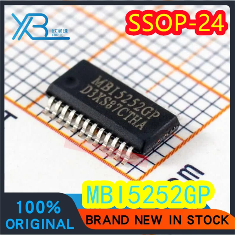 

(5/50pieces) MBI5252GP-A MBI5252GP SMD SSOP-24 LED display driver IC chip 100% brand new good quality spot