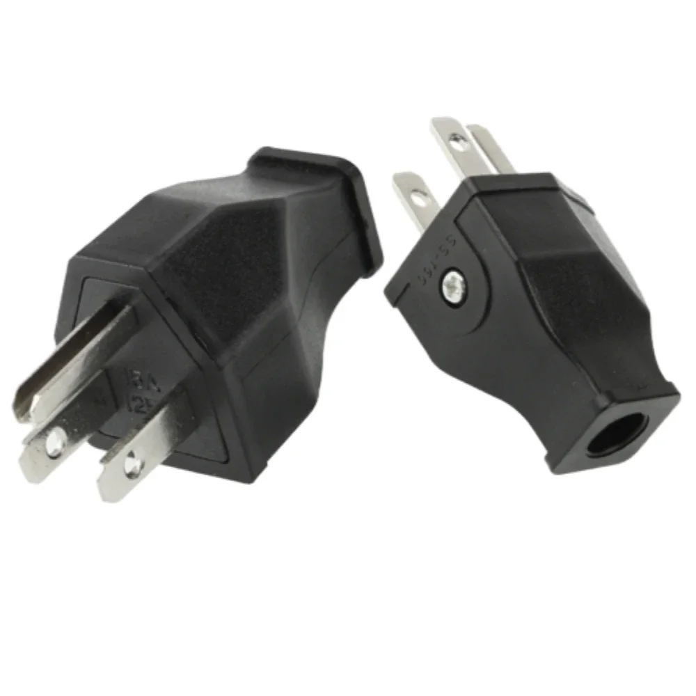 US Standard Power Adapter Converter Male Plug All Copper Industrial Plug Connector 15A 125V Detachable Part