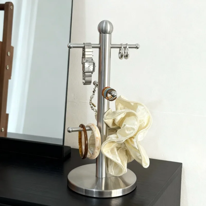 Stainless Steel Jewelry Stand Dressing Table Rack Storing For Necklaces Rings Desktop Ornaments Watches Earrings