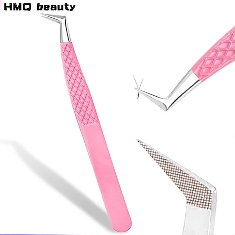 

New 1Pc Eyelash Tweezers Anti-static Non-magnetic Professional Pincet 3D Eyelash Extension Tweezer 100% Closure Makeup Tool