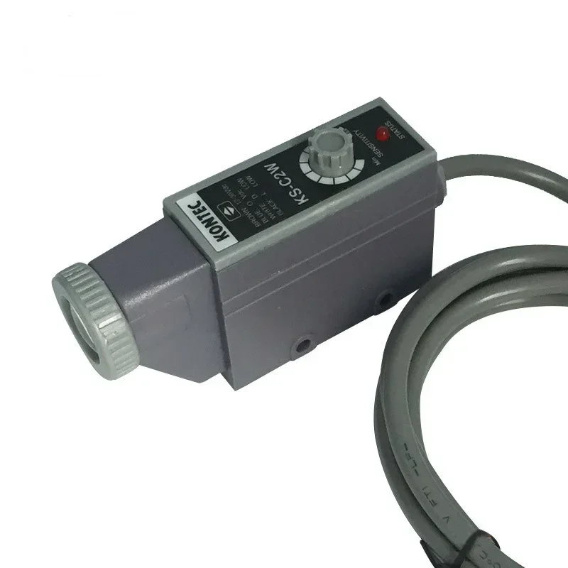 Taiwan Kontec Photoelectric Sensor KS-C2W 10-30V DC White Light Electronic Photoelectric Eye For Gravure Printing Machine