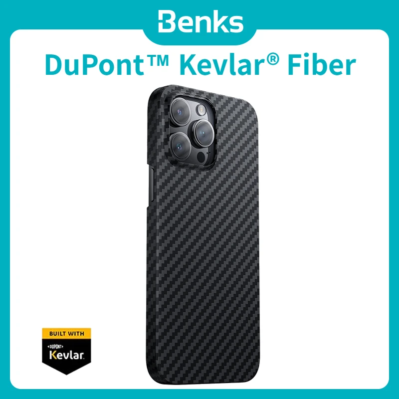 

Benks DuPont™ Kevlar® Fiber Magnetic Case For iPhone 14 Pro 14 Pro Max Ultra-thin Anti-Fingerprint Phone Case MagSafe Compatible