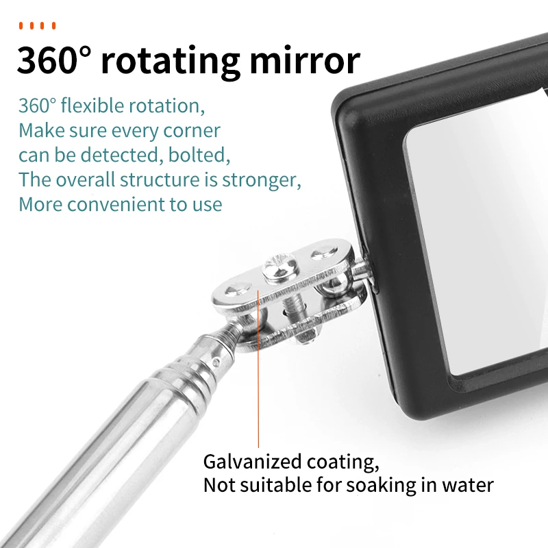 LUXIANZI 360° Inspection mirror Rotatable LED Light Examine Automobile Chassis Extend Repair Tools Telescopic Inspection Mirrors