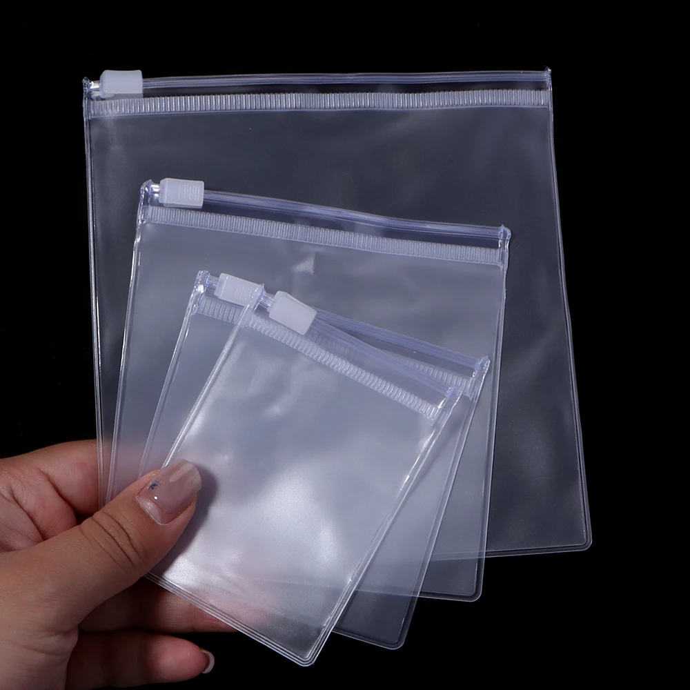 10Pcs PVC Thicken Zipper Bag Transparent Plastic Bag Jewelry Storage Pouch For DIY Jewelry Storage Earring Bracelet Packaging