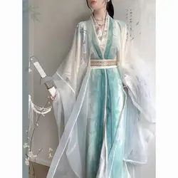 Chinese Style Hanfu Tang Style Long Sleeved Shirt Heavy Embroidery Daily Chinese Style Traditional Dress