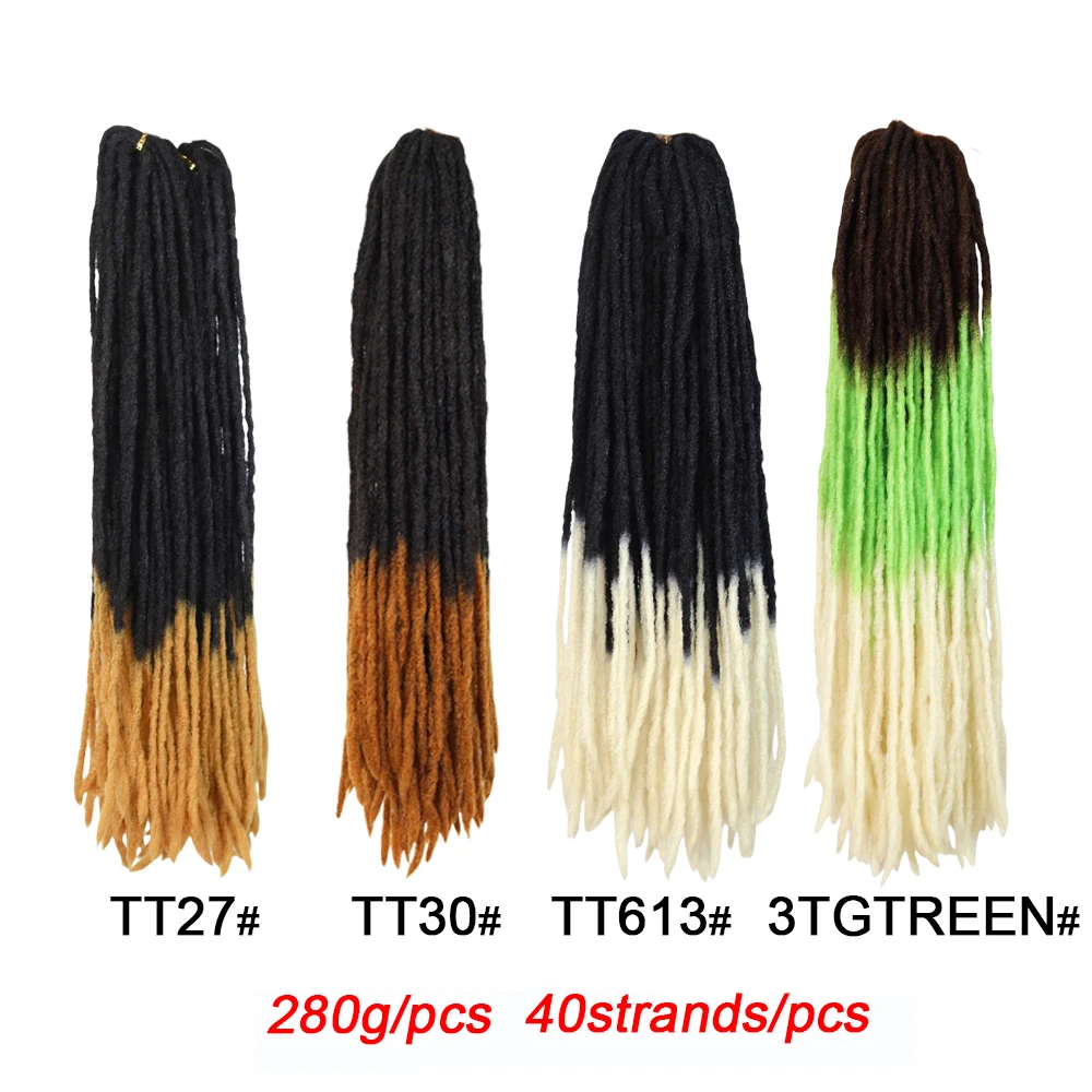 20inch Soft Dreadlocks Straight Crochet Hair Braids Synthetic Hair Extensions Kanekalon Fiber Faux Pro Braiding For Black Women image 4