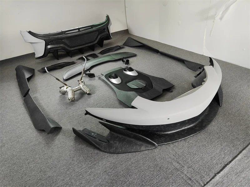 Upgrading the Mclaren 540C 570S Convertible to a 600LT Style Matte Forged Front and Rear Bumper Body Kit