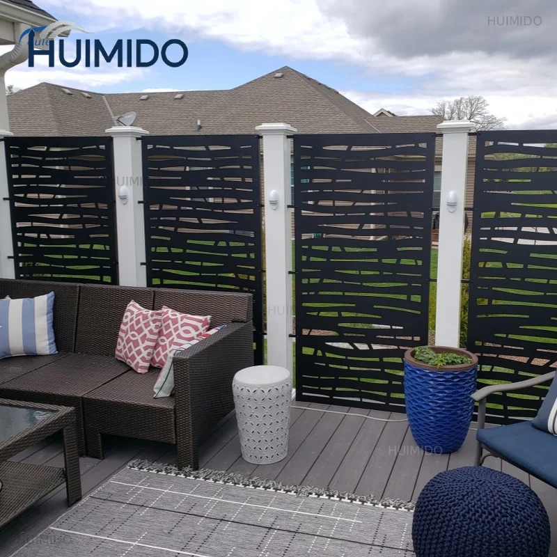 Decorative Laser Cut Metal Fence Panel Privacy Aluminum Fence Panel Perforated Fence Panel & Metal Screen Designs