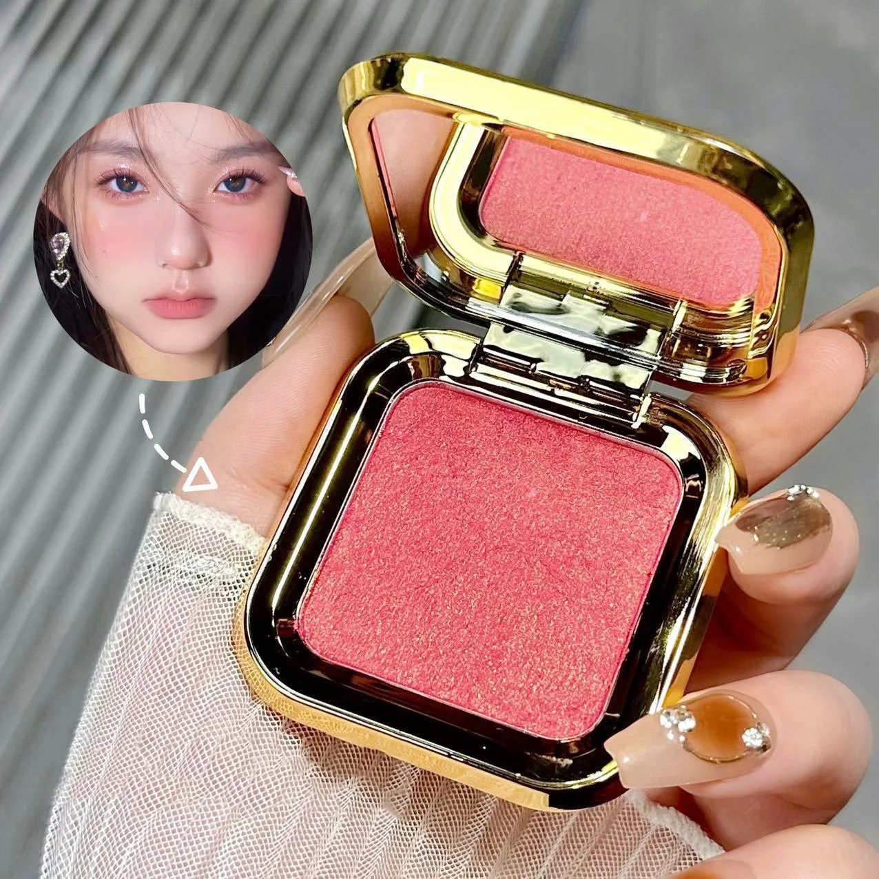 Monochrome Mashed Potato Blusher Cream Lasting and Easy To Color Peach Pink Blusher Natural Brighten for Face Cute Makeup Korean