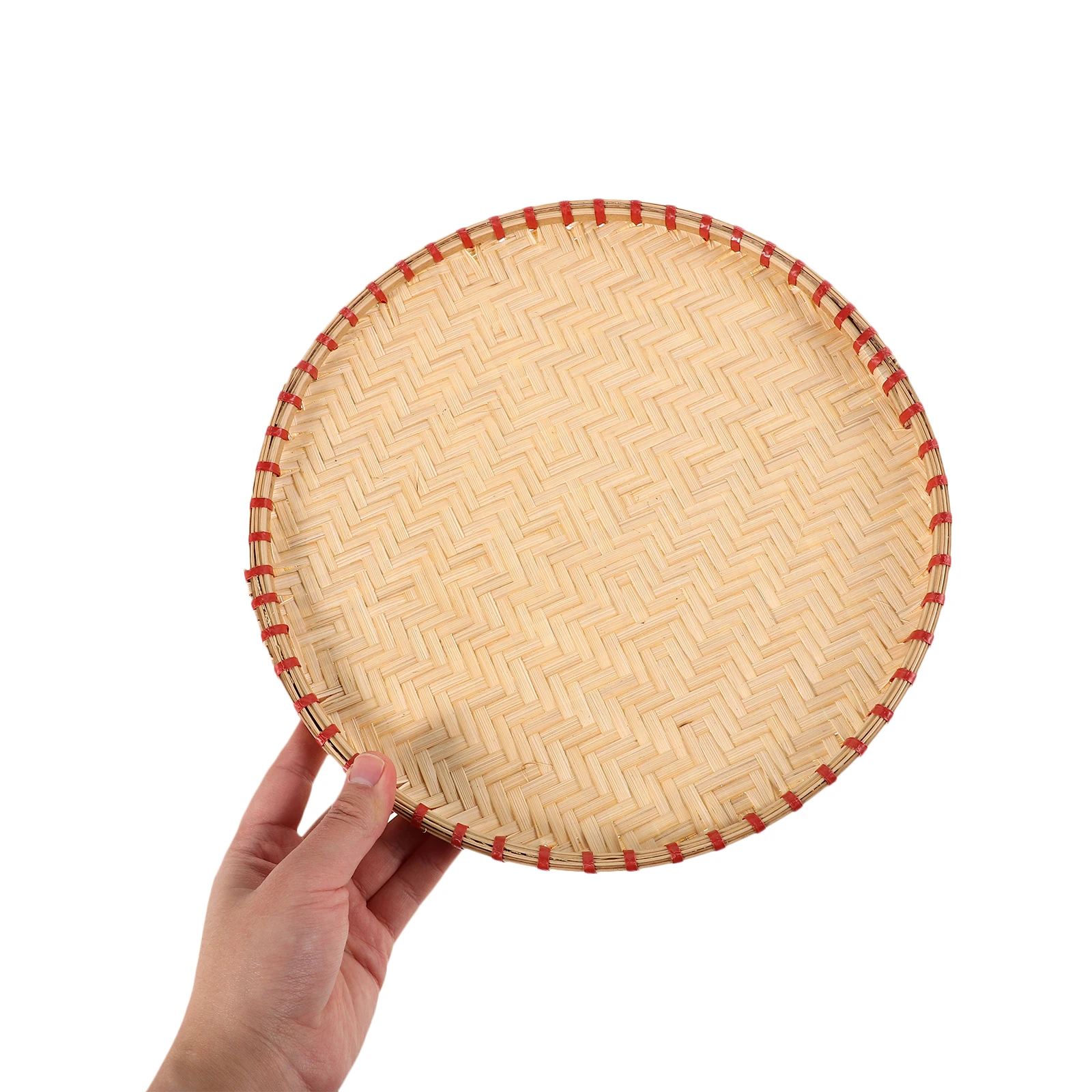 

3pcs Bamboo Storage Basket Handwoven Round Trays for Fruits Vegetables Eating Safe Kitchen Supply Bamboo Woven