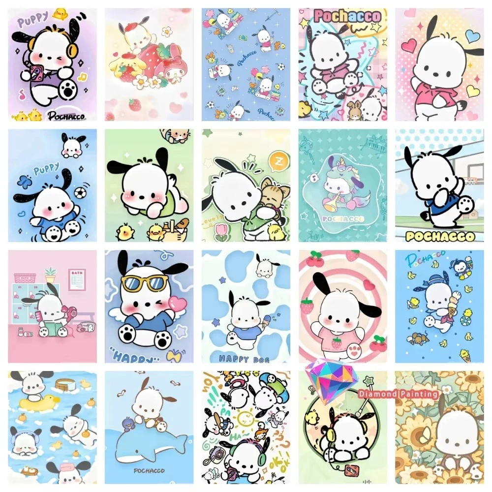 New Cute Pochacco Diamond Painting Kit Square Round Diamond 5D DIY Melody Mosaic Handmade Art Unique Exquisite Gift Home Decor