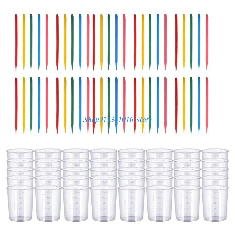  Resin Mixing Cups Set With Measurement Marking For Epoxy Craft Projects