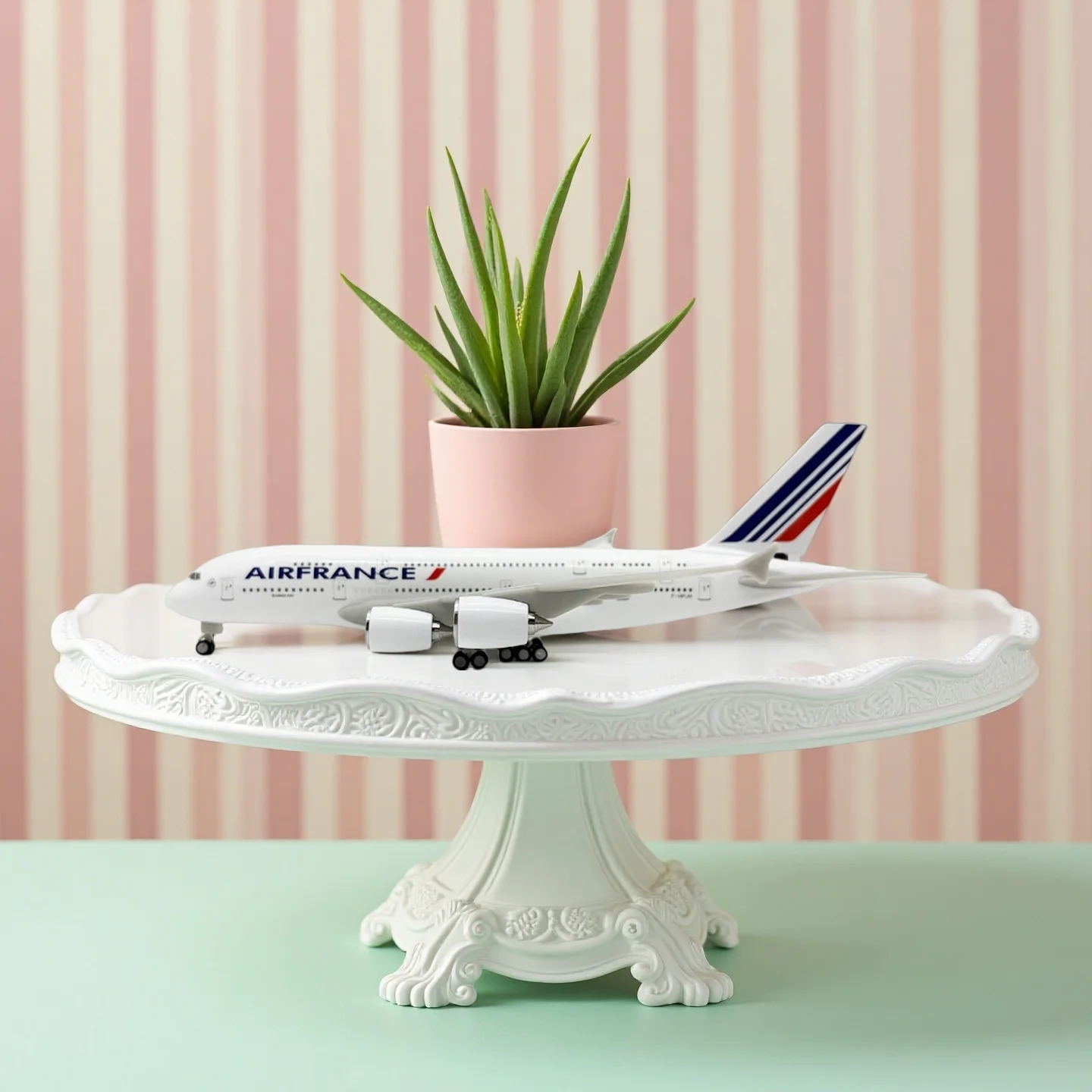 

Plane 1/240 Scale 30cm Air France Airbus 380 Airlines Miniature Airplane Toys For Boys Aircraft Model Kit (With Stand) Aviation