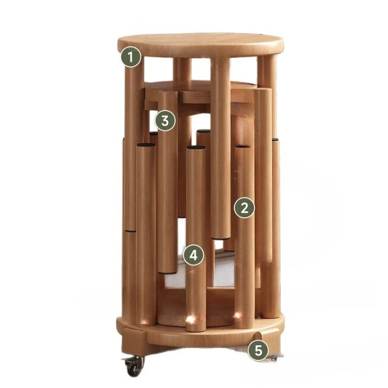 Factory Direct Stackable Solid Wood Stool, Sturdy Durable Spare Dining Bench for Home Use