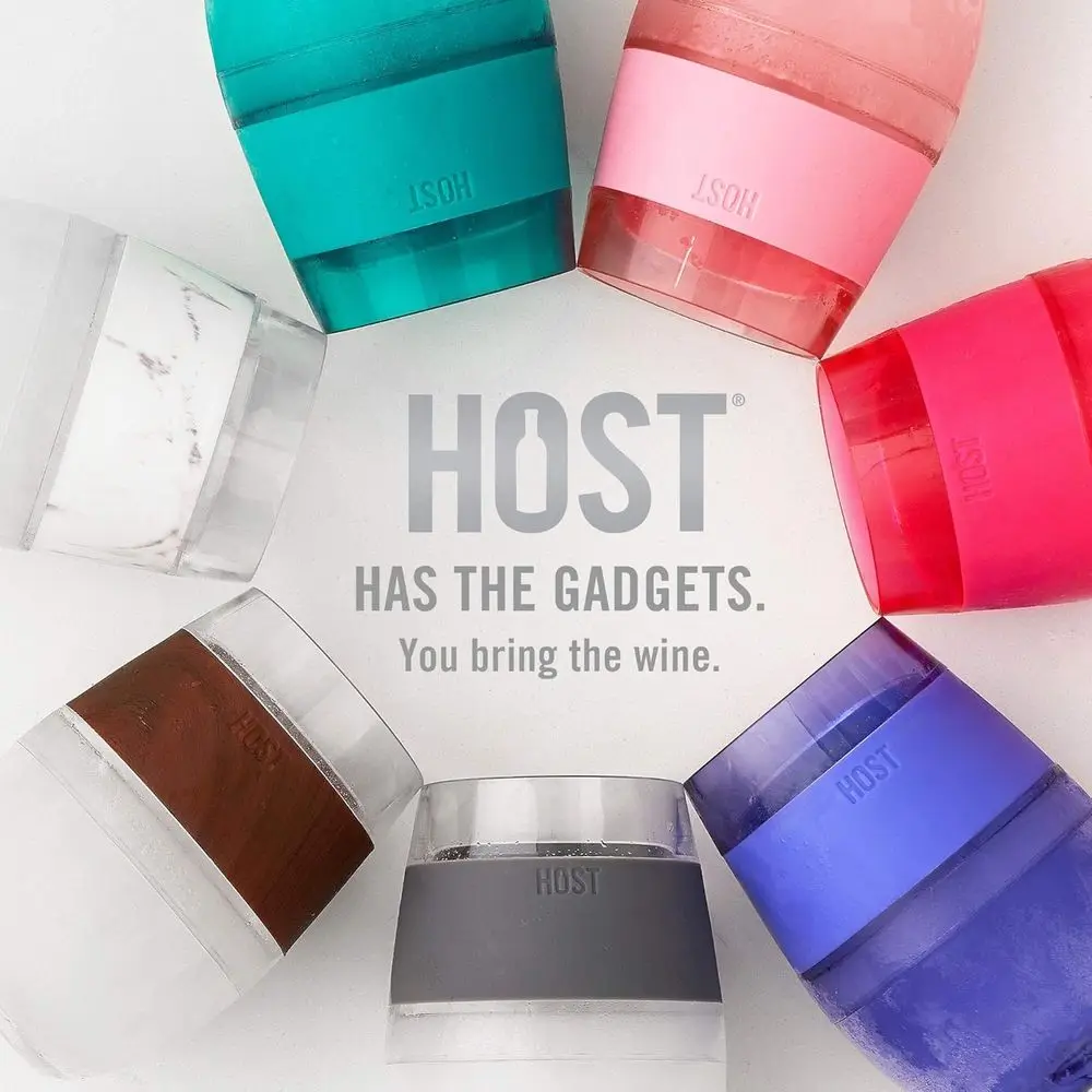 Double Wall Insulated Plastic Wine Cooling Cups Set of 2 with Gel, 8.5 oz Grey - view 6