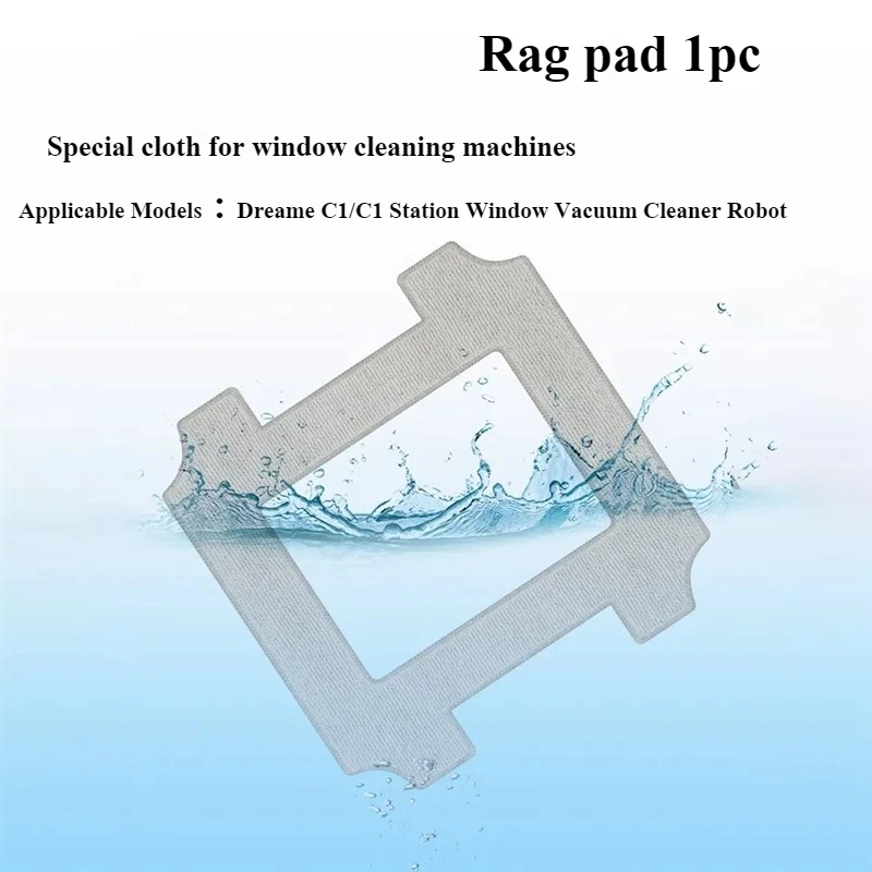 Almohadilla de trapo para Dreame C1/C1, accesorios de repuesto para Robot aspirador de ventana, paño de mopa reutilizable lavable, trapo de limpieza