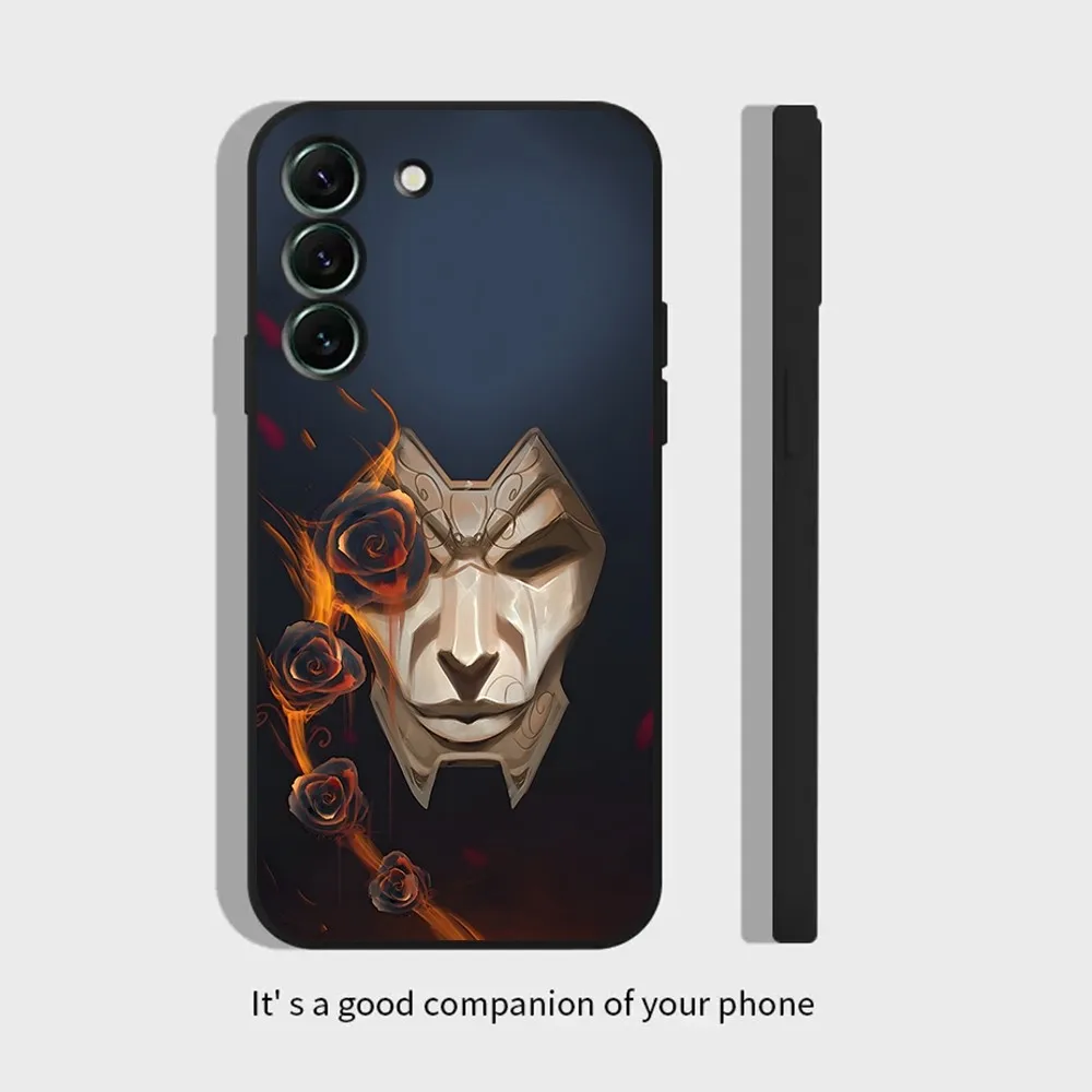 L-LOL K-Khada Jhin Virtuoso Phone Case For Samsung S23,22,21FE 20,10lite 9,8,5plus 6,7edge Note20,20ultra Black Silicone