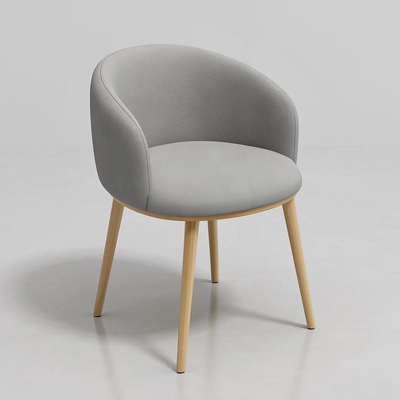 

‌Modern Fabric Dining Chairs Scandinavian Home Office Chair Cafe Lobby Seating Backrest Comfortable Lounge Accent Stool