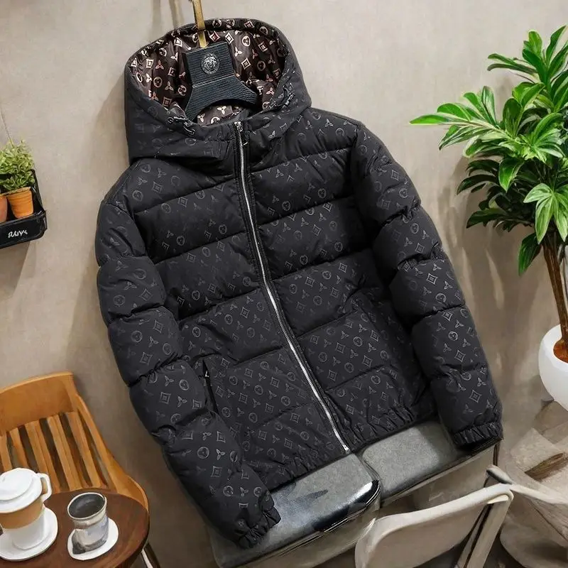 

Hooded down cotton clothes men's winter warm thickened trendy jacket winter clothes men's printed cotton-padded clothes