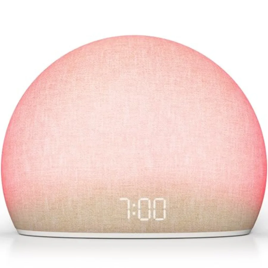 

Sunrise Alarm Clock Radio for Bedroom Wake Up Naturally with Gentle Light and Nature Sounds, Relax with Bluetooth Speaker and N
