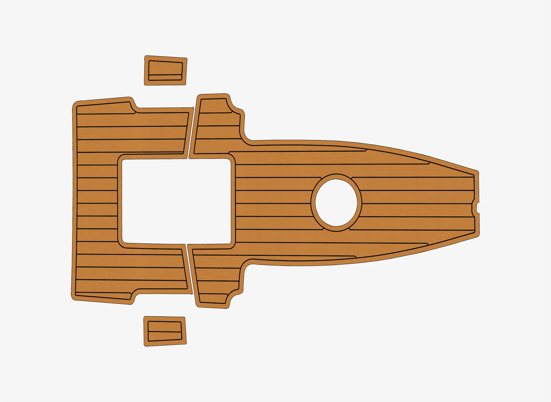 

Duffy 16 1/4" 6mm EVA foam Non-Slip PVC Teak Decking marine Mat seadek aqua carpet Marine Floor