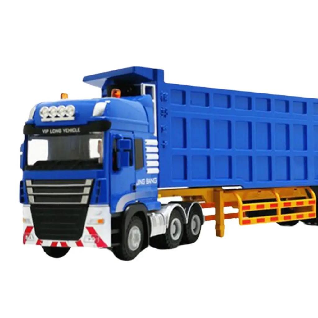 1:50 Scale Simulation Semi-Trailer Heavy Truck Model Alloy Diecast Car Playset for Kids