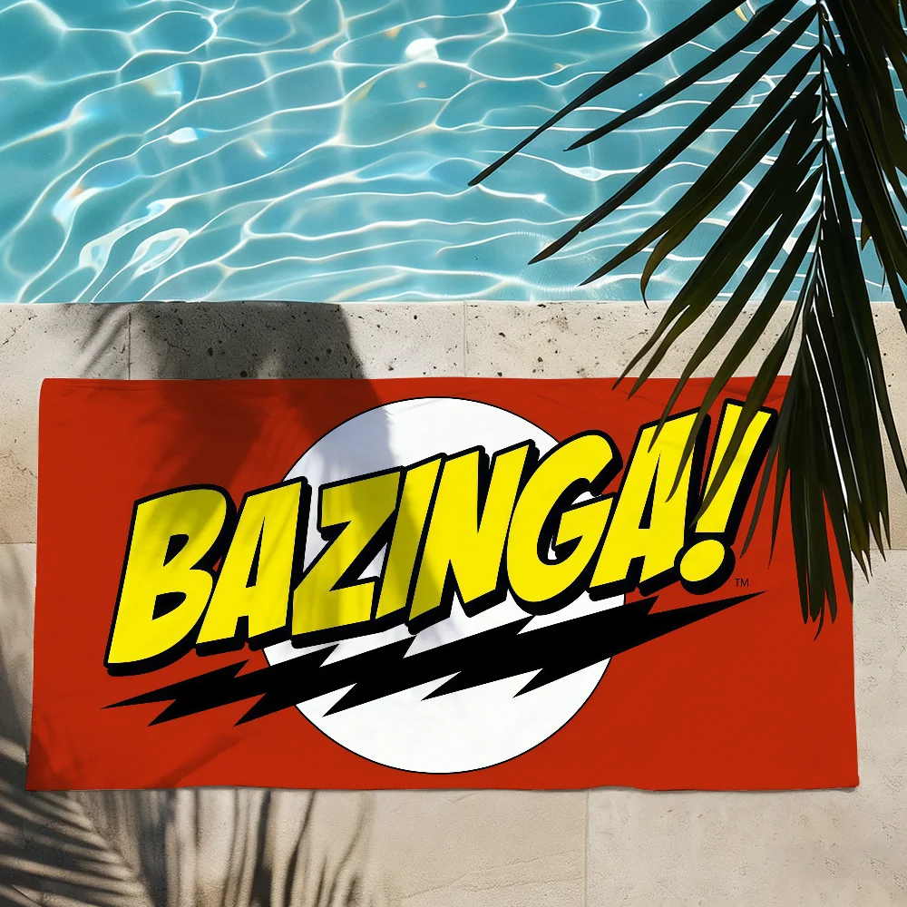 The Big Bang Theory Bazinga! Towel Quick Drying Beach Towels Are Suitable For Swimming Pools Camping Yoga And The Gym