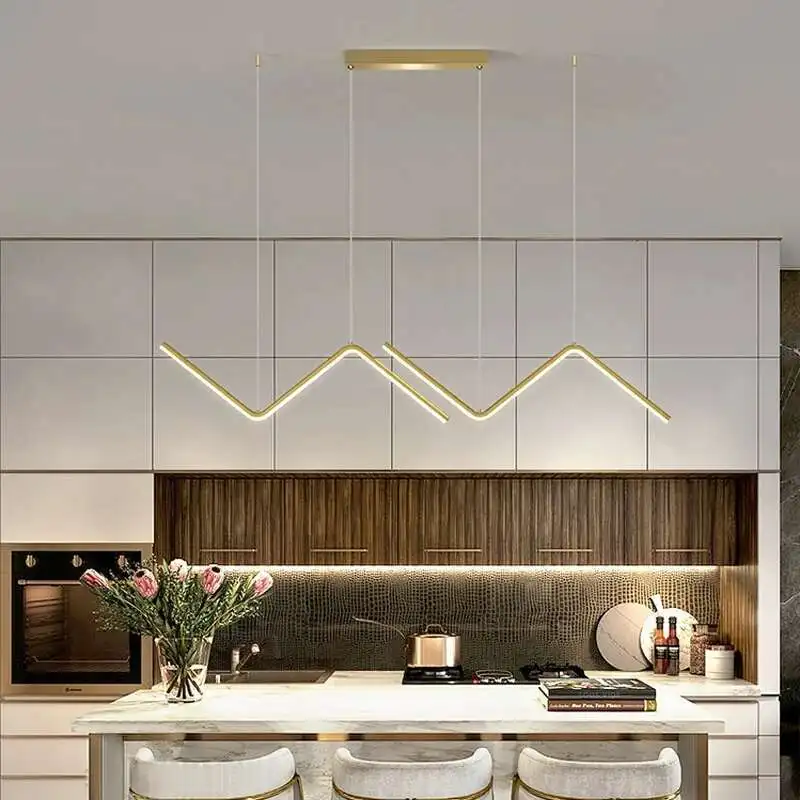 Nordic Light Luxury Living Room Chandelier Modern Minimalist Dining Room Chandelier Triangle Bar Dining Room Lamps