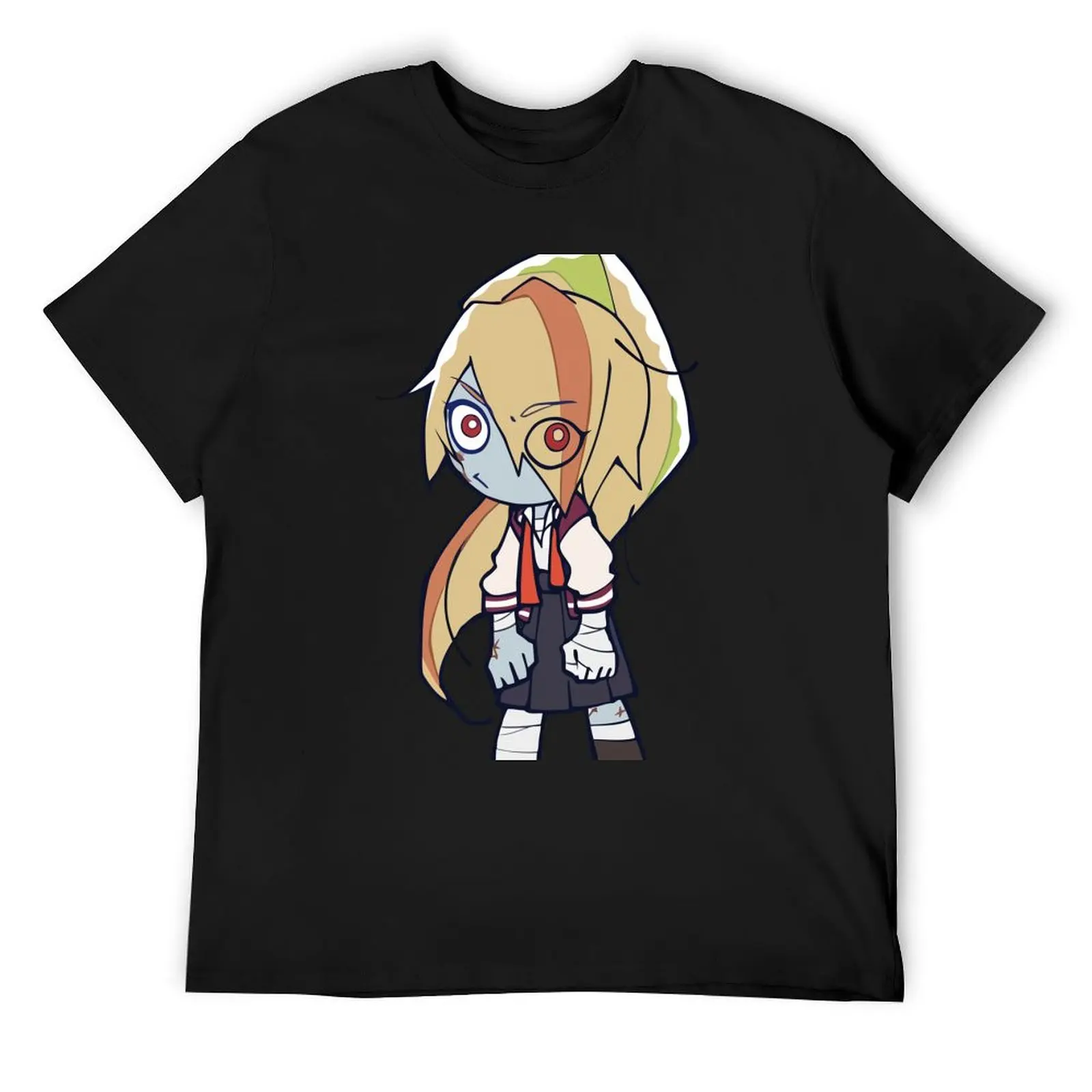 

Saki Zombie Chibi T-Shirt blacks fashion shirts tops summer 2025 Men's cotton t-shirt