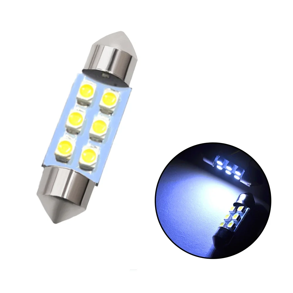 

1X Car Led Dome Festoon Lamp C5W 3528 1210 6SMD 31MM 36MM 39MM 41mm Auto LED Boot Bulb License Reading Gap Light 12V Accessories