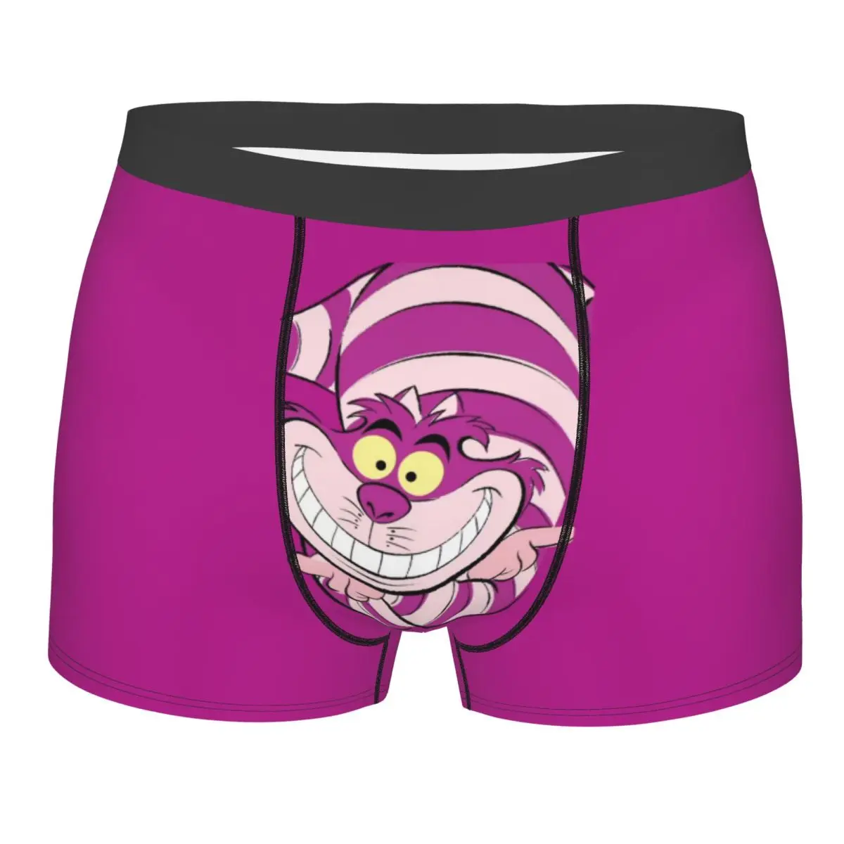 

Мужские боксеры с рисунком Чеширского кота на заказ, мужские трусы «Алиса в стране чудес», нижнее белье, новинка, трусы