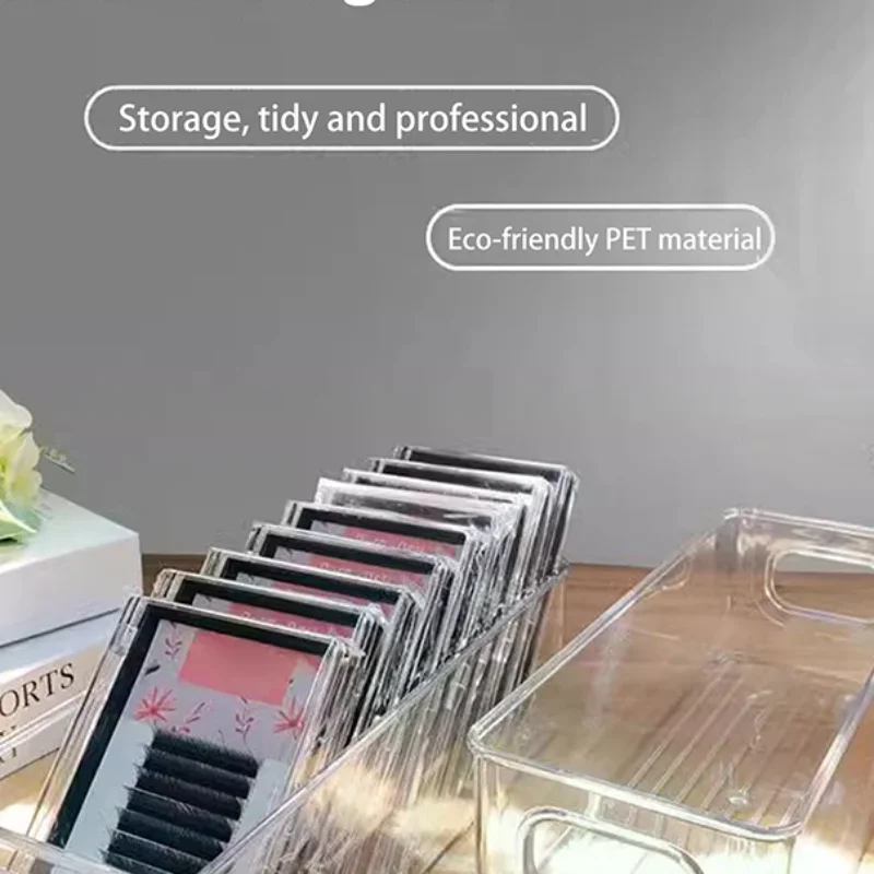 透明まつげ収納ボックスメイクアップオーガナイザーつけまつげ接着剤パレットホルダーグラフティングまつげエクステンション