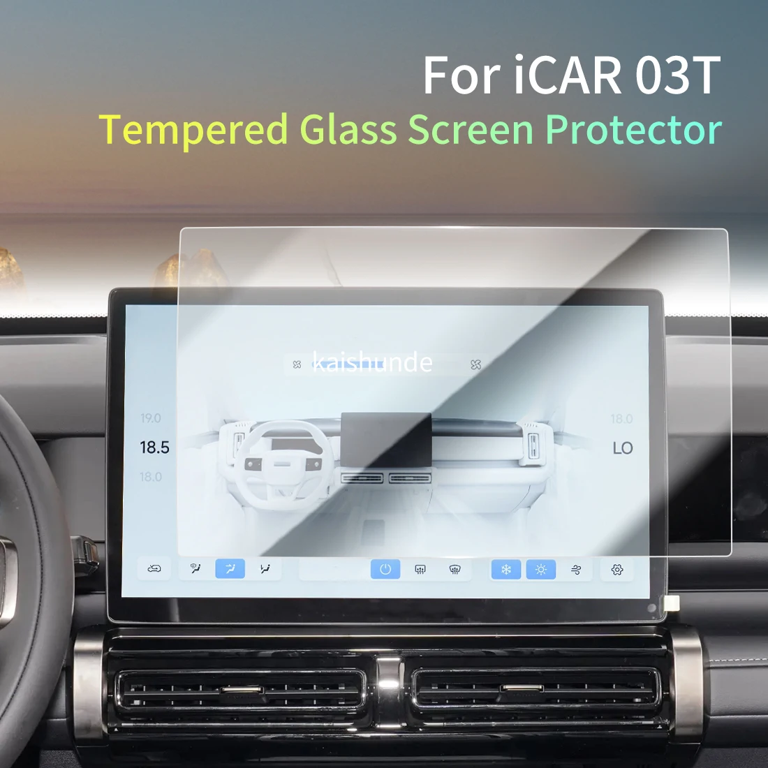 

Car Stickers Meters Protector For24 Chery iCAR 03T Tempered Glass Protective Film Display Navigation Vehicle