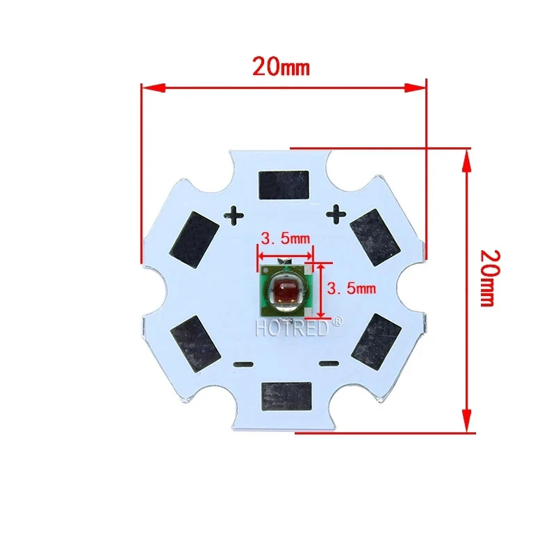 10PCS XPPEE R3 1-3W 3535 red LED Emitter Diode Red 620-625nm LED Plant Grow emitter with 20/16/14/8mm PCB Board