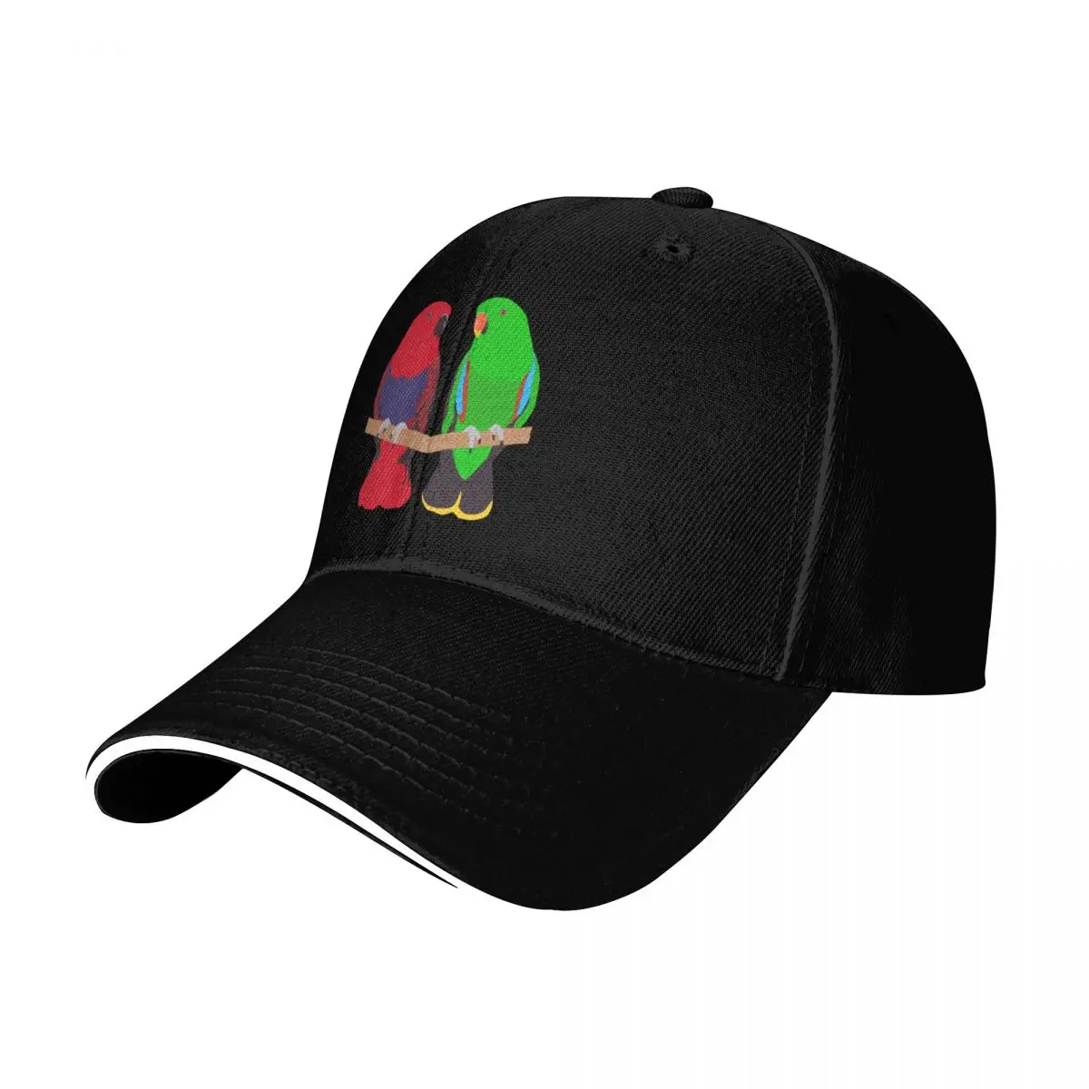 Eclectus Parrot Pair Baseball Cap Casual Daily Wear Quick Dry Performance Cotton Twill Breathable