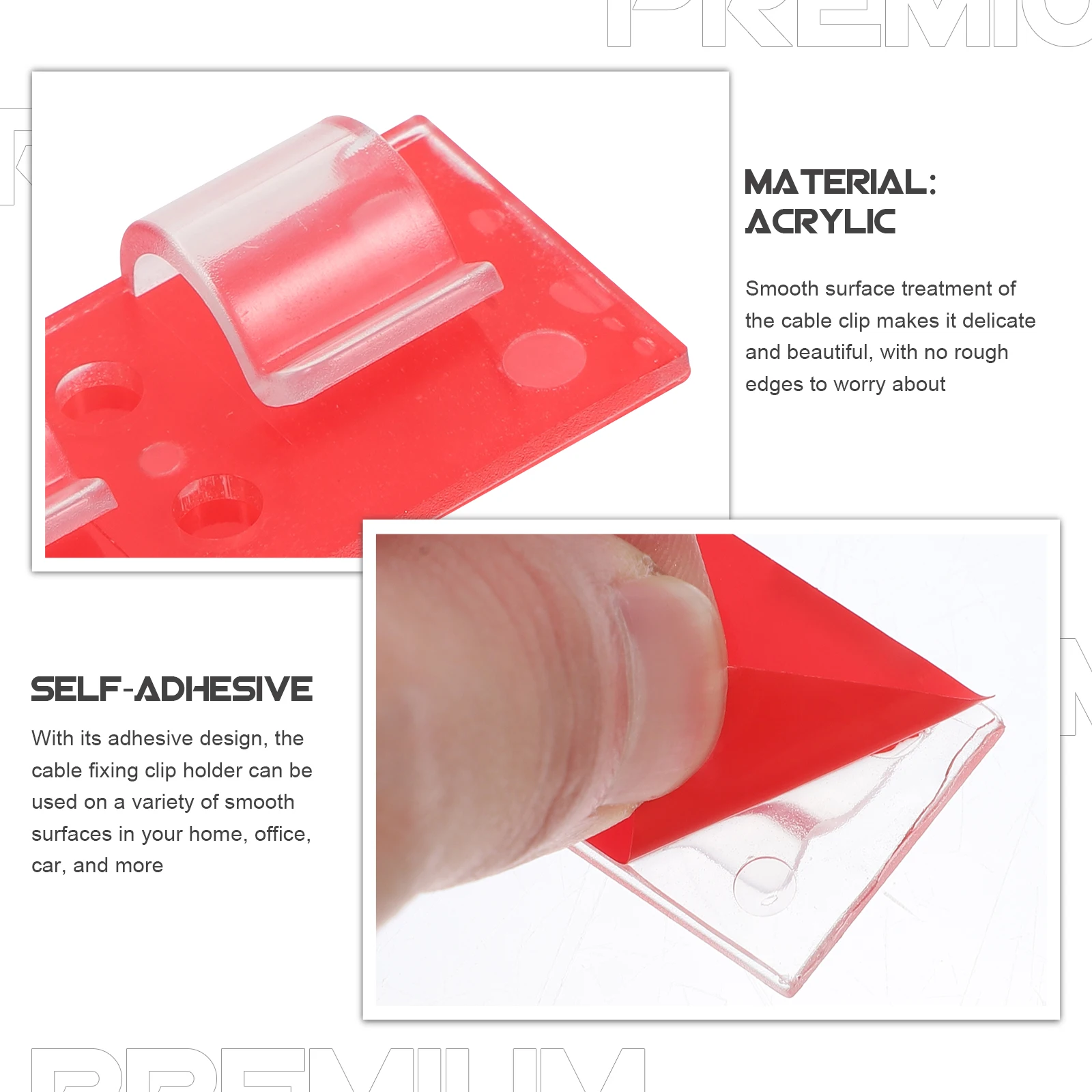 

25pcs Cable Clips Adhesive Wire Management Holders For Light Holders For Cables Strip Cord Clips Electric Cord Holder