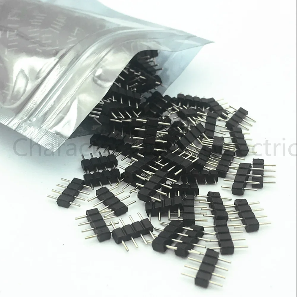 

4pin RGB connector, 4 pin needle, male type double 4pin, for 3528 5050 RGB LED strip connector