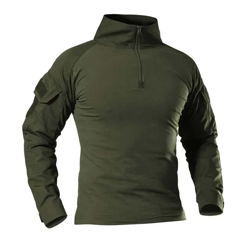 Camo Softair camisas de combate uniforme al aire libre camiseta táctica Cargo Airsoft Paintball algodón hombres ropa resistente al desgaste al aire libre
