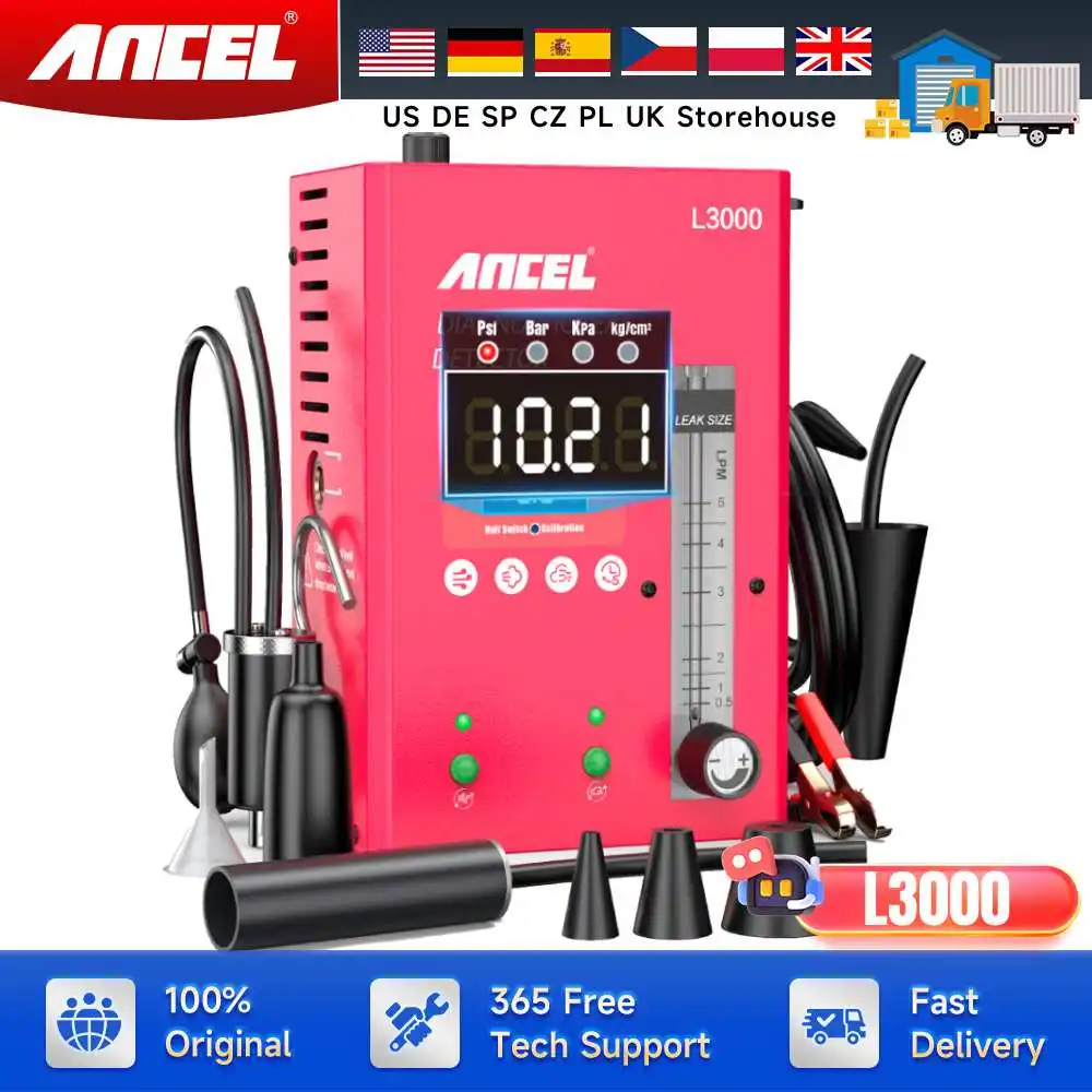 

Автомобильная дымовая машина ANCEL L3000 со встроенным воздушным насосом и цифровым манометром EVAP Тестер утечки дымовой машины
