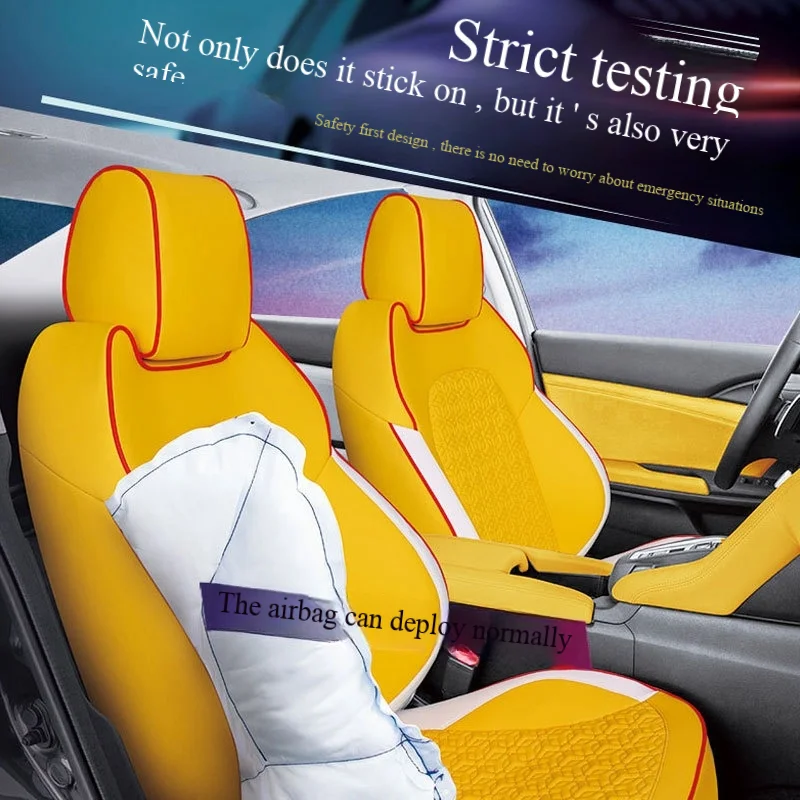 Custom 360 Full Wrap Car Seat Covers PU Leather Full Set 5 Seats Waterproof Auto Interior Accessories Protector