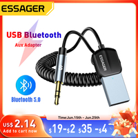 Essager USB Bluetooth Aux Adapter Dongle USB To 3.5mm Jack Audio Wireless Handsfree Kit For Car Stereo Receiver USB Transmitter