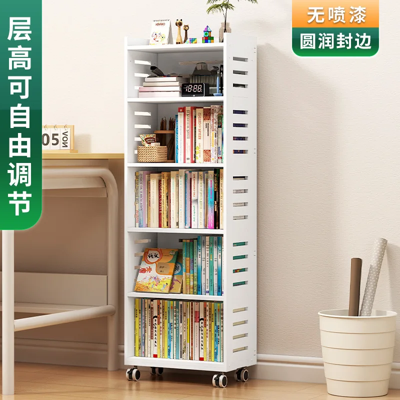 Bookshelf Floor Standing Multi-Layer Space Saving for Study Room for Living Room, Bookcase