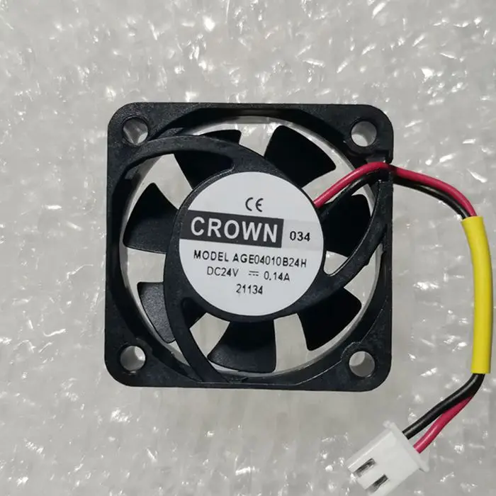 

CROWN AGE04010B24H DC 24 В 0,14 А 40x40x10 мм 2-проводной охлаждающий вентилятор