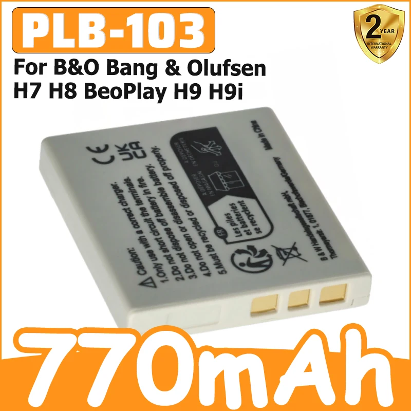 New PLB-103 56467 201 012 770mAh Battery for B&O Bang & Olufsen H7 H8 BeoPlay H9 H9i Headset