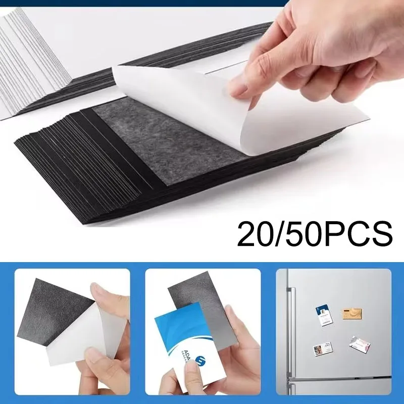 Self-Adhesive Magnetic Sheets Flexible Rubber Magnet for Wall Refrigerator Sticker Photo Metallic Surface Crafts Picture Storage