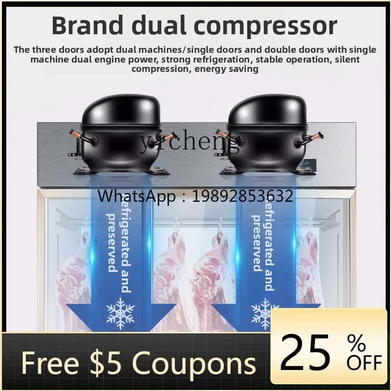 

commercial fresh meat freezer pig, sheep and beef cabinet refrigerated vertical fresh meat acid cabinet