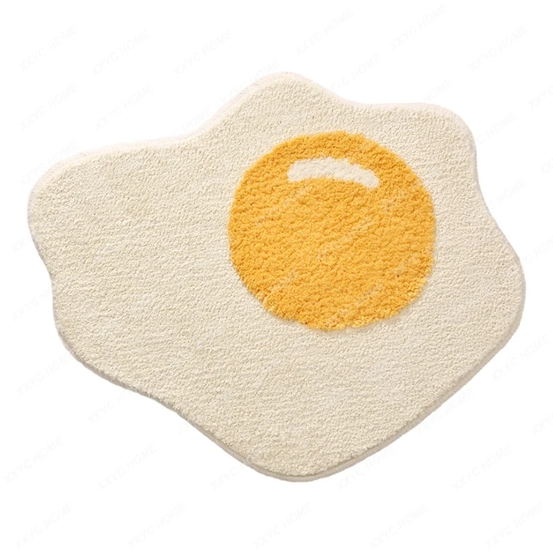 Creative Egg Bathroom Rug Funny Entrance Carpet Rugs Kitchen Rug Bedroom Floor Mats Nordic Welcome Doormat Chic Room Decor