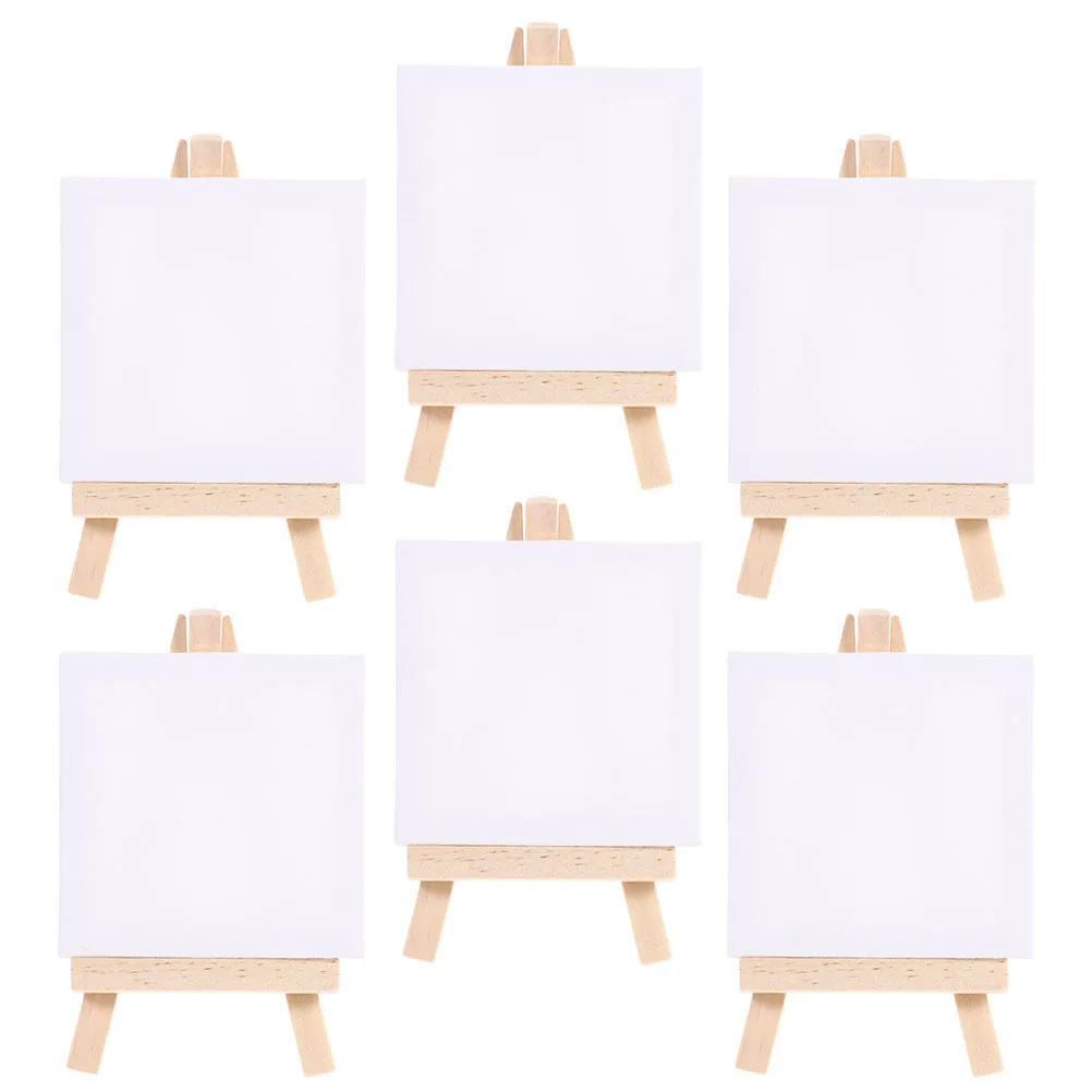 6 مجموعات من حامل الحامل القماشي للرسم، لوح قماش ممتد، حامل صغير، لوازم فنية ذاتية الصنع، أداة رسم زيتي للفنانين #2